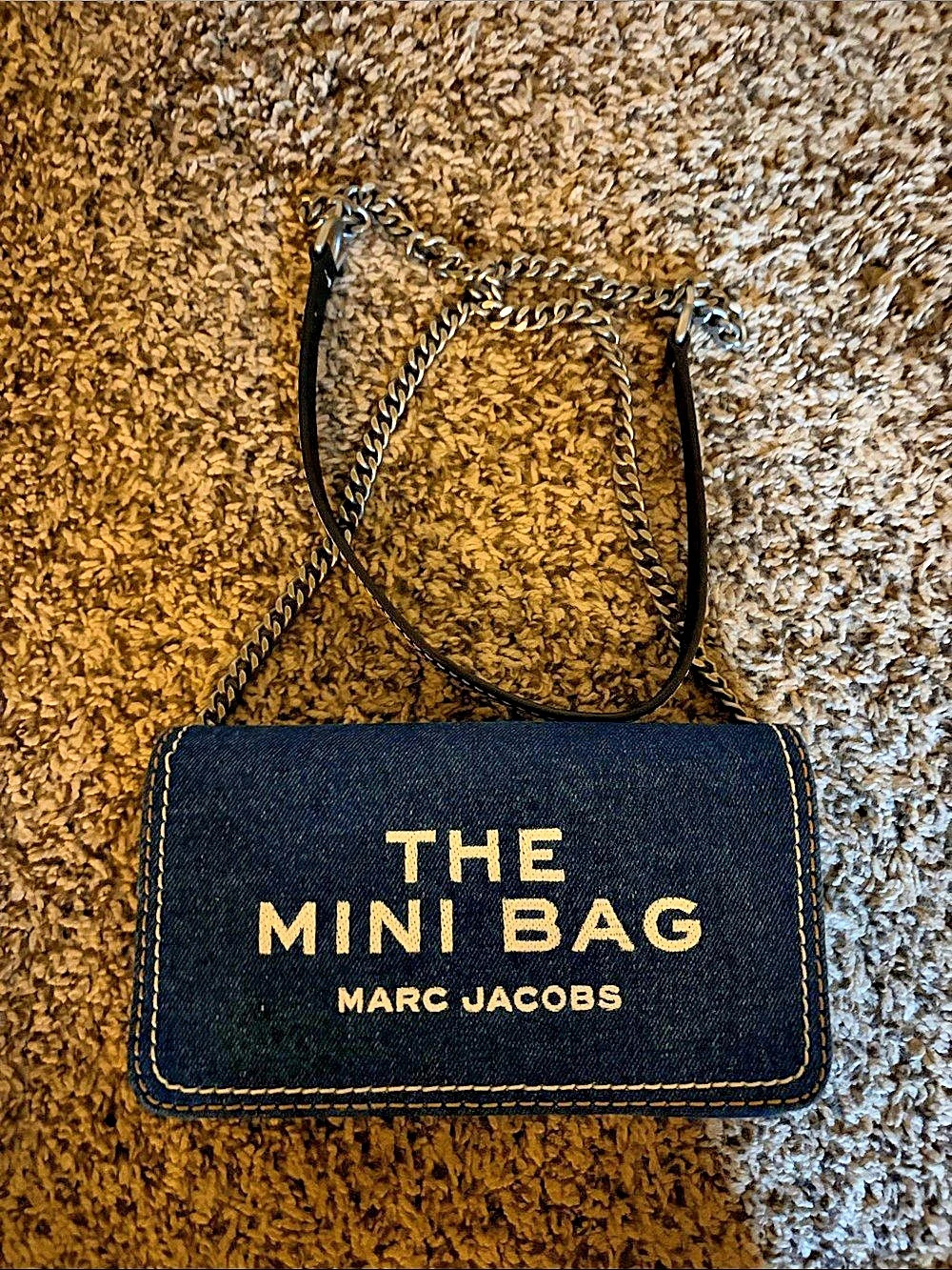 Marc Jacobs The Denim Chain Mini Bag Blue Crossbody